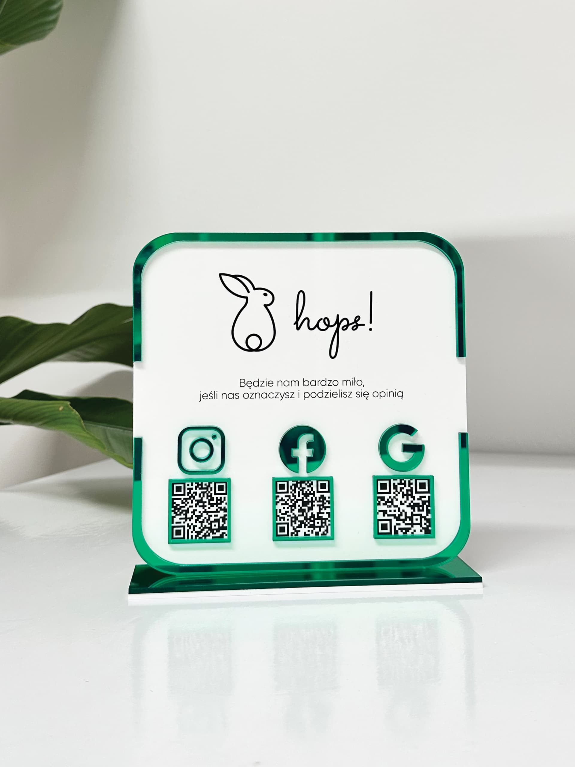 Tabliczka 3D z kodami QR