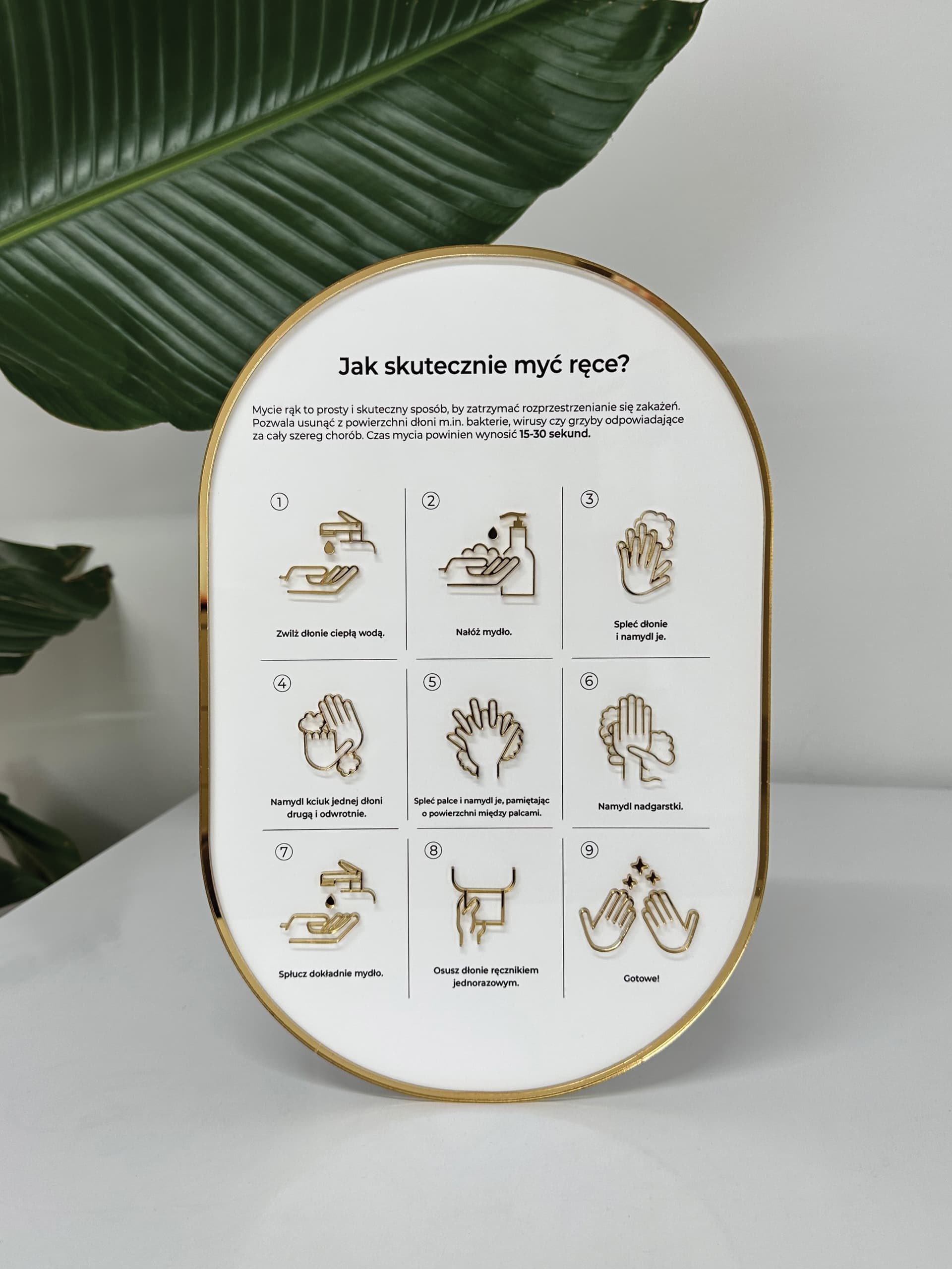 Instrukcja mycia rąk Owalna