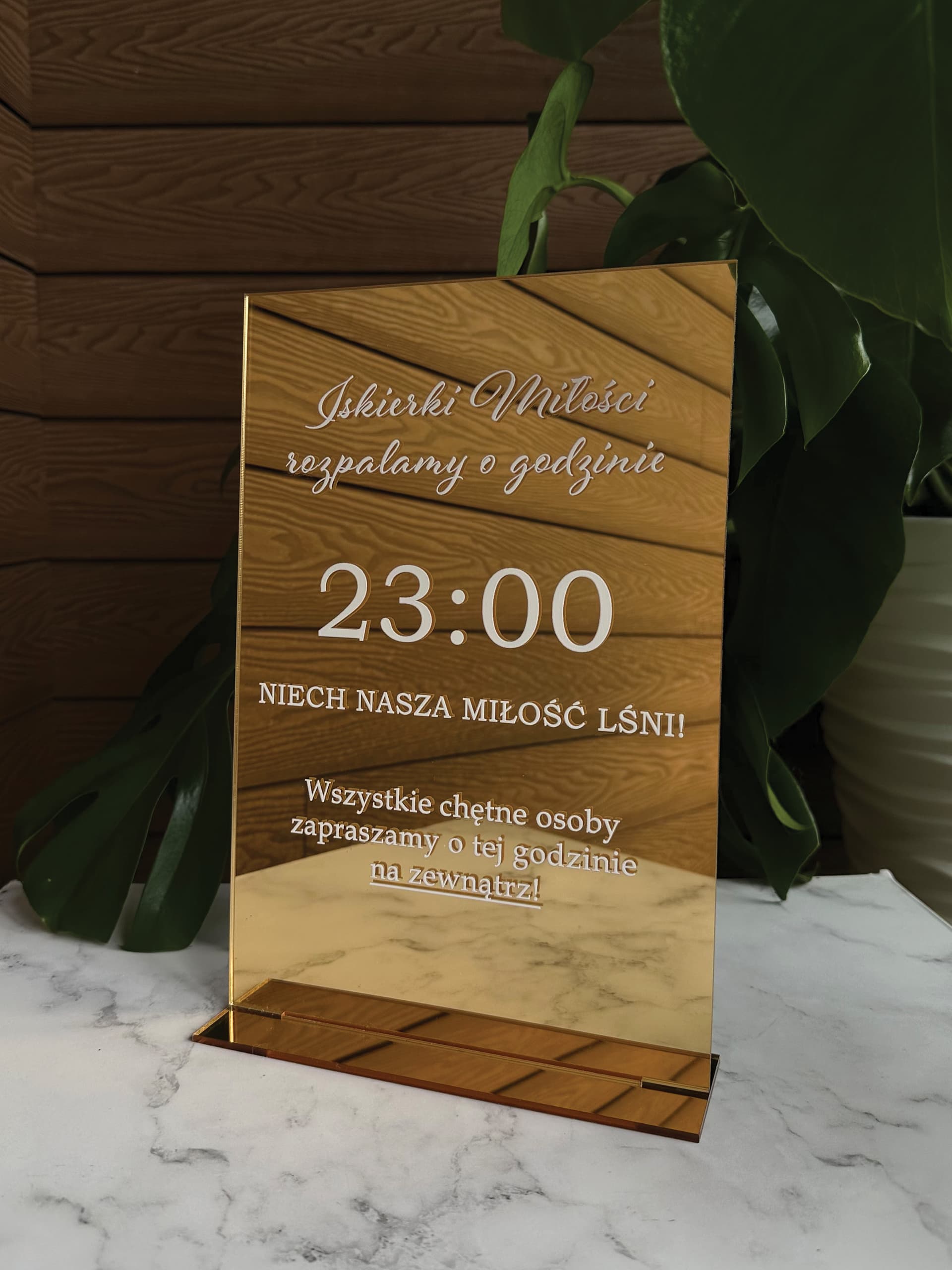 Iskierki miłości lustrzana tabliczka
