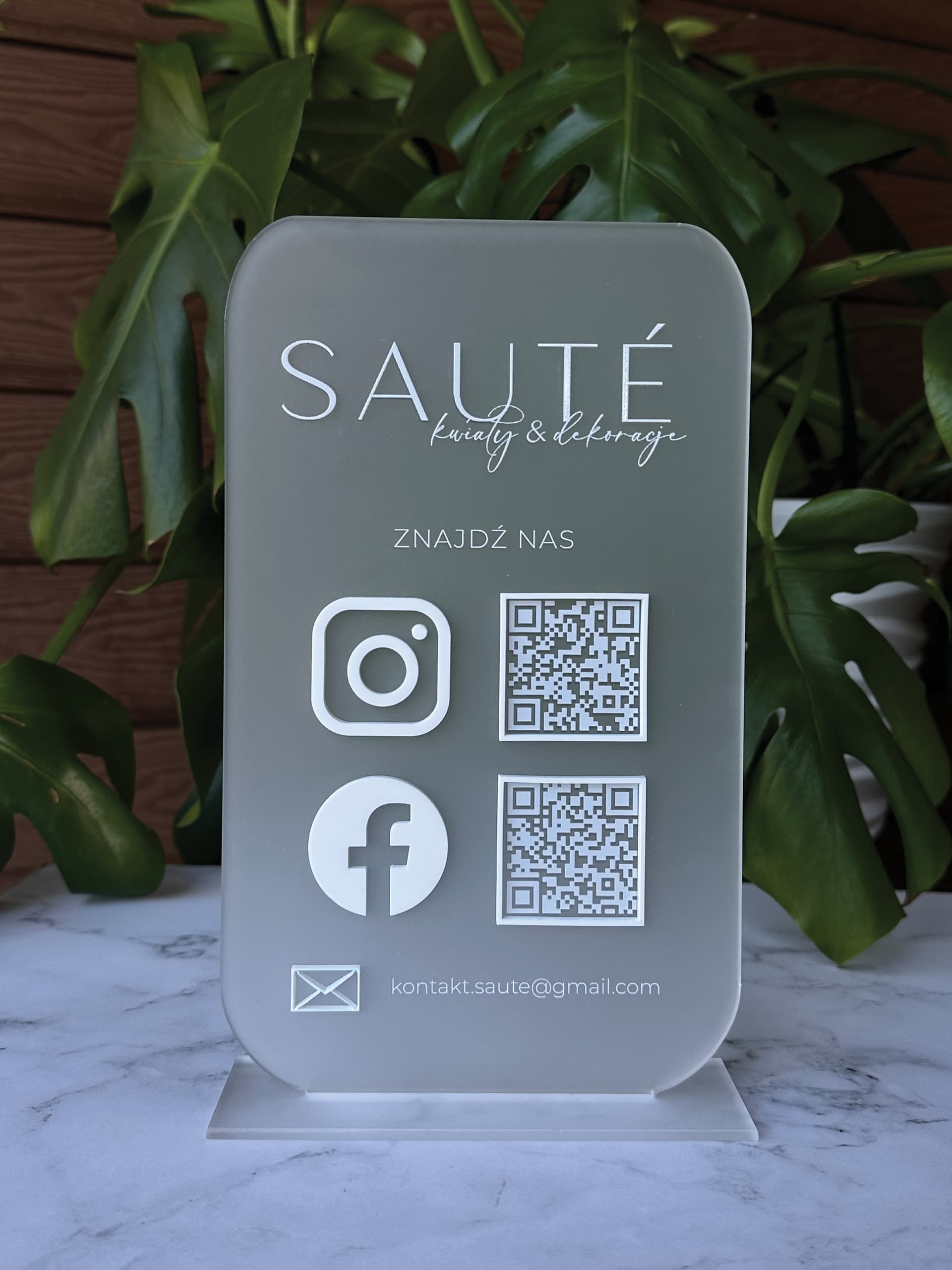 Tabliczka 3D z kodami QR
